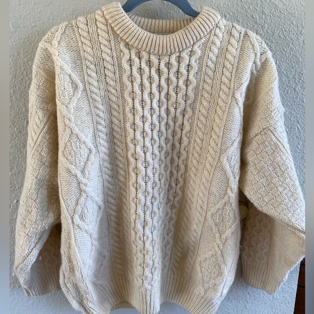 Aran Irish Wool Fisherman Sweater